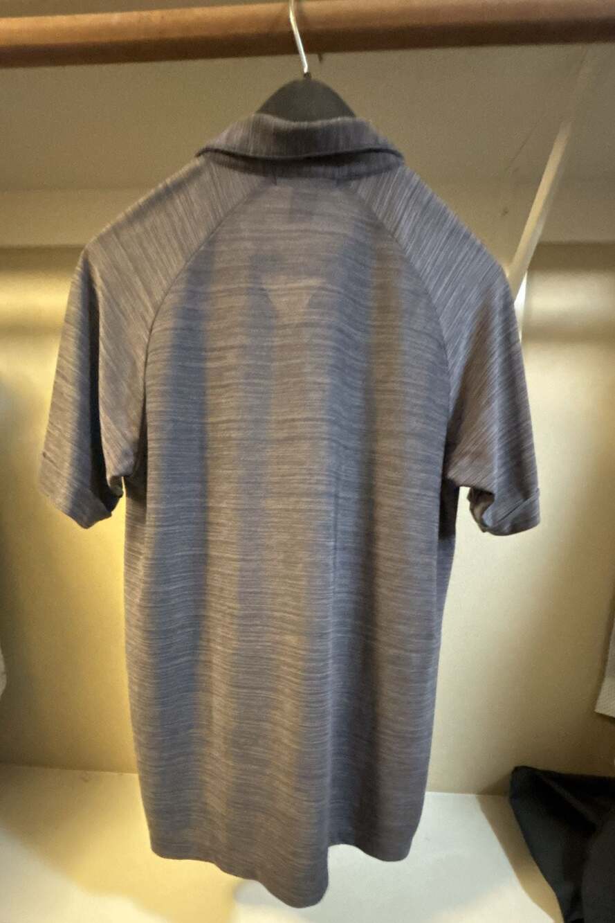 Kenneth Cole Reaction Men's Gray Short Sleeve Polo Button-Down Shirt